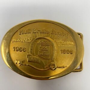 Hall Brake Supply 30 Years Service Commemorative Gold Tone Belt Buckle